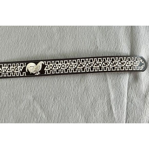 Cinturones Western Leather 50” Belt Spinning Spur‎ Buckle Mens Size 44